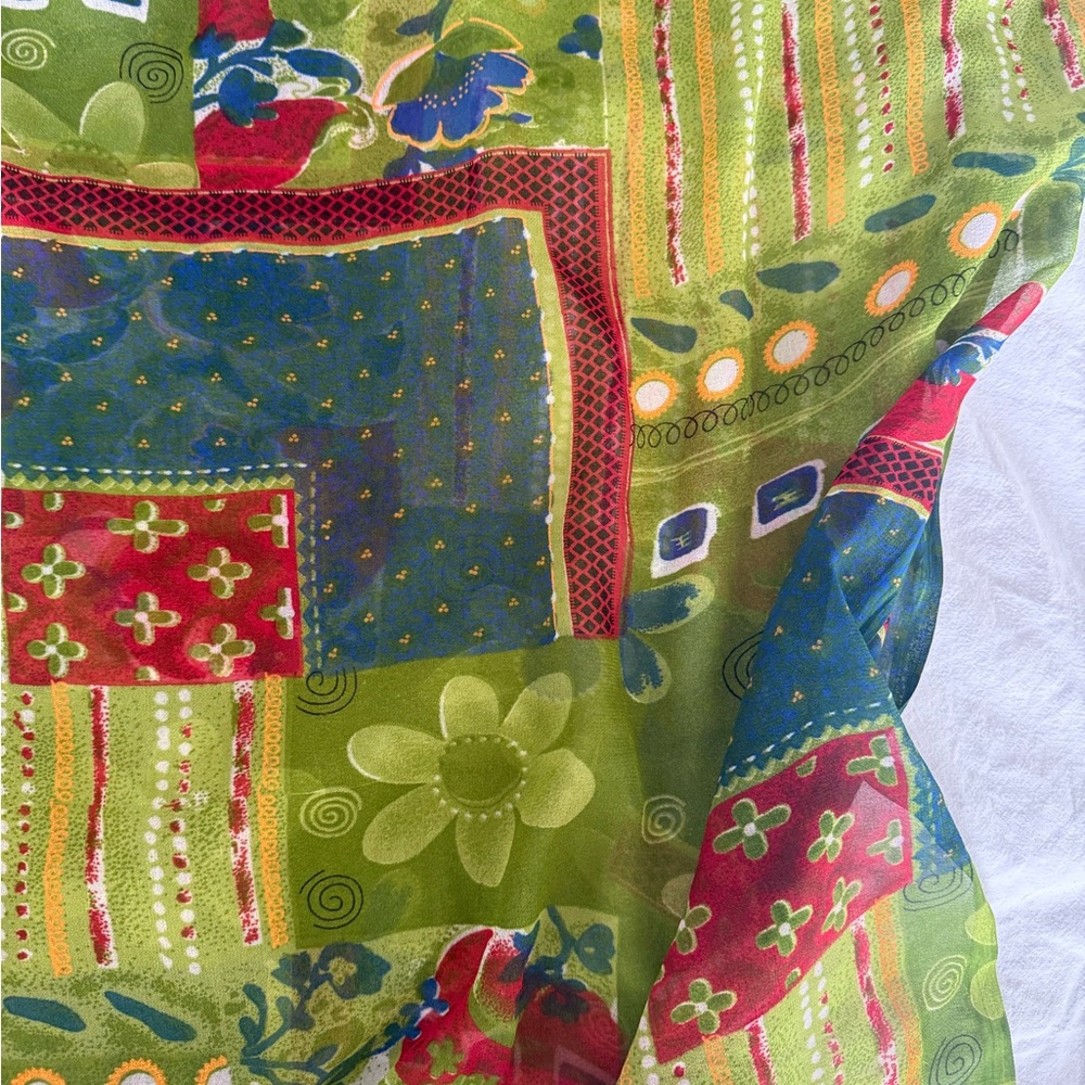 Colorful Patchwork Scarf - Picture 3 of 5